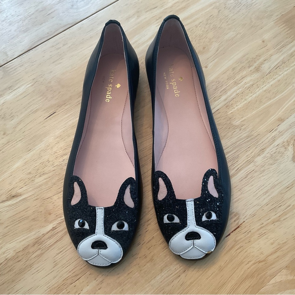 Kate Spade women’s dog flats Boston terrier French bulldog